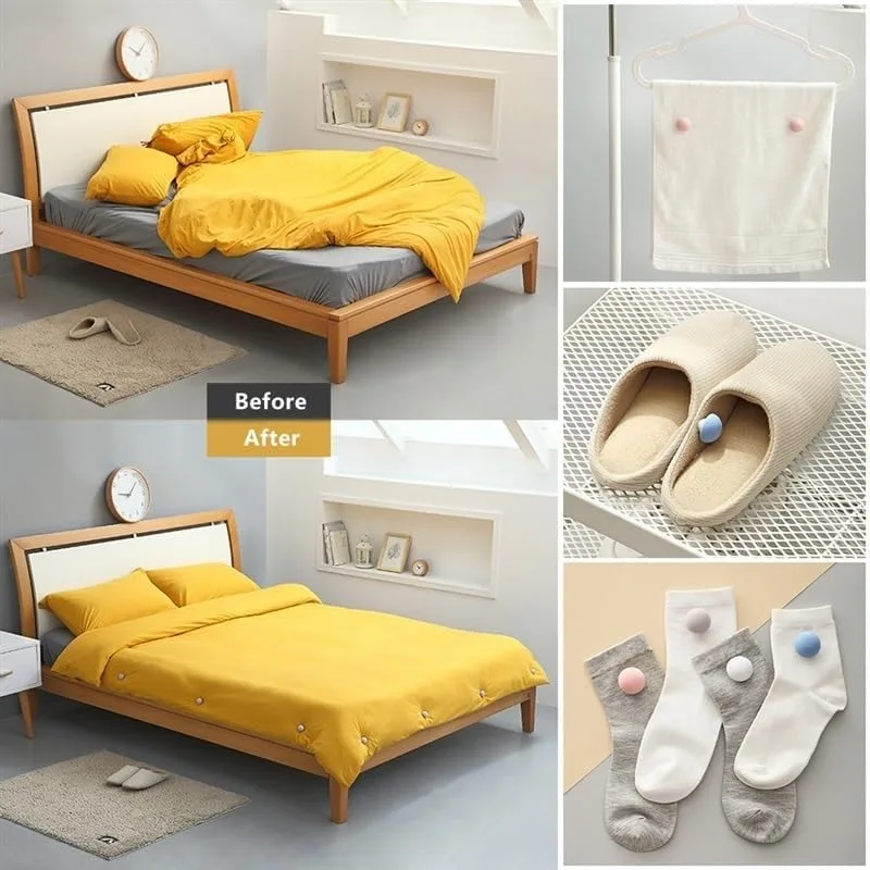4PCS Comforter Clips Reusable Fixed Button Non-Slip Mushroom Clips Fixing Bedding Curtains Comforter Socks Clips Room Essentials 4
