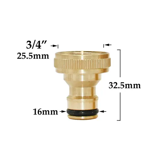 1/2'' 5/8" 3/4'' 1'' Brass Hose Quick Connector Water Stop Fitting Copper Thread Tap Coupling Garden Watering Gun Adapter - Image 7