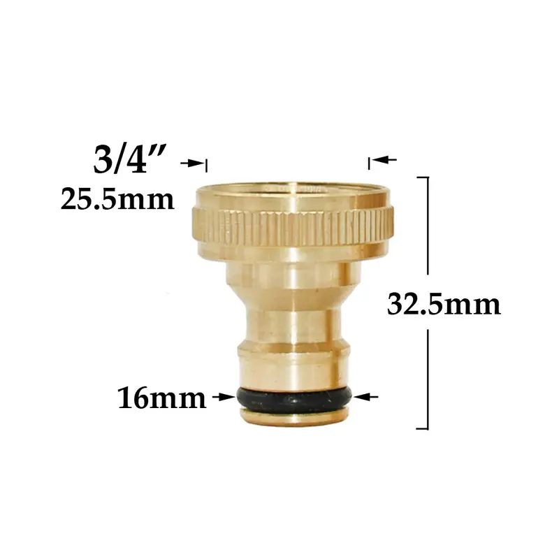 1/2'' 5/8" 3/4'' 1'' Brass Hose Quick Connector Water Stop Fitting Copper Thread Tap Coupling Garden Watering Gun Adapter - Image 7