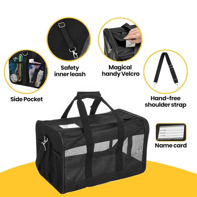 Travel pet bag portable for outdoor carrying one shoulder breathable cat dog bag Comfort Foldable Handbag Pet Transport Bag 2