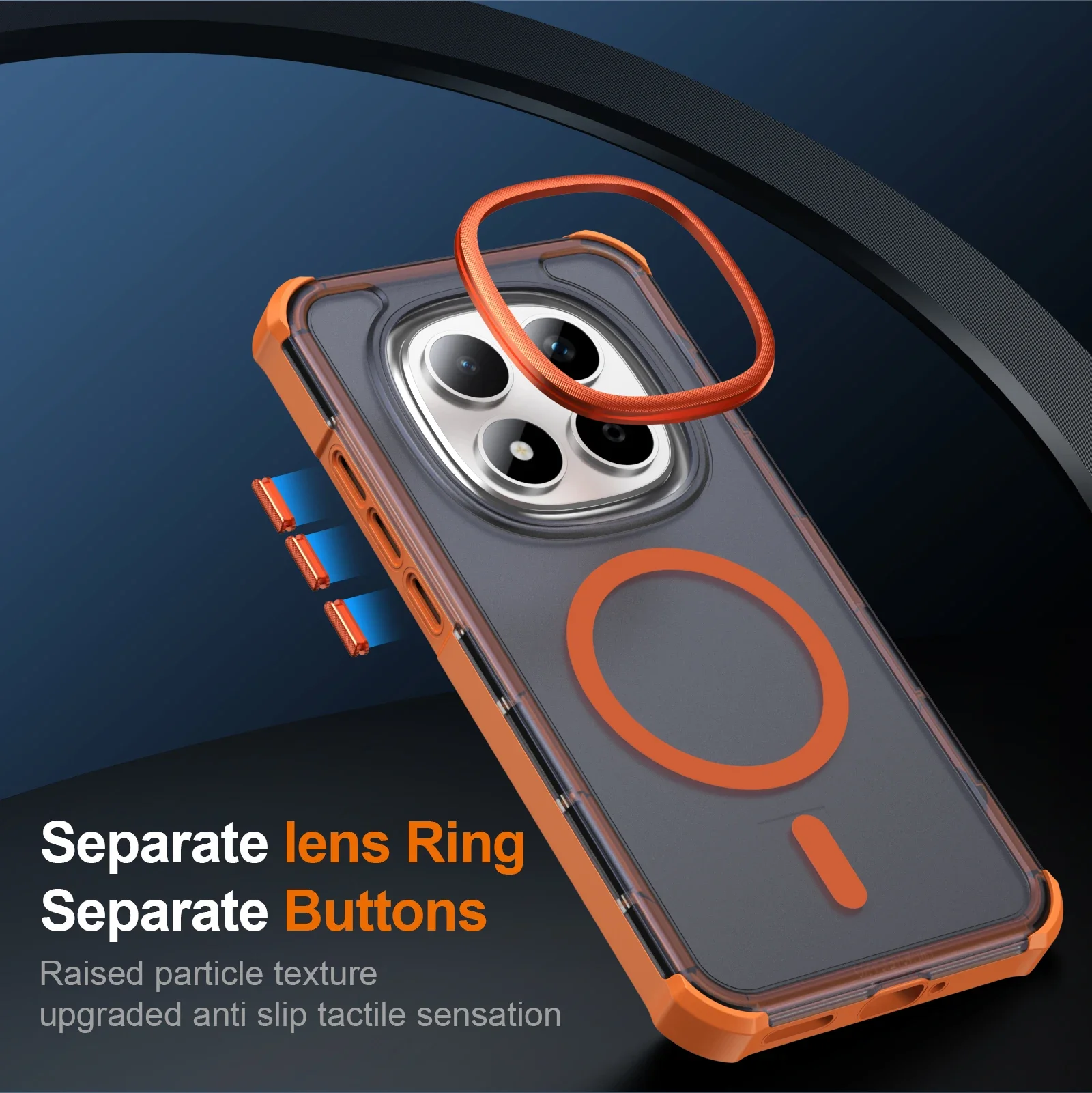 Enhanced Shockproof Matte Magnetic Phone Case with Magsafe Wireless Charging Compatibility