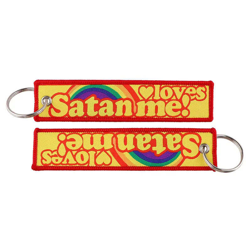 1pcs Computer Pop-up Window Quotes Embroidered Keys Tag Keychains For Motorcycles Backpack Fashion Key Ring Accessories Gifts - Image 53