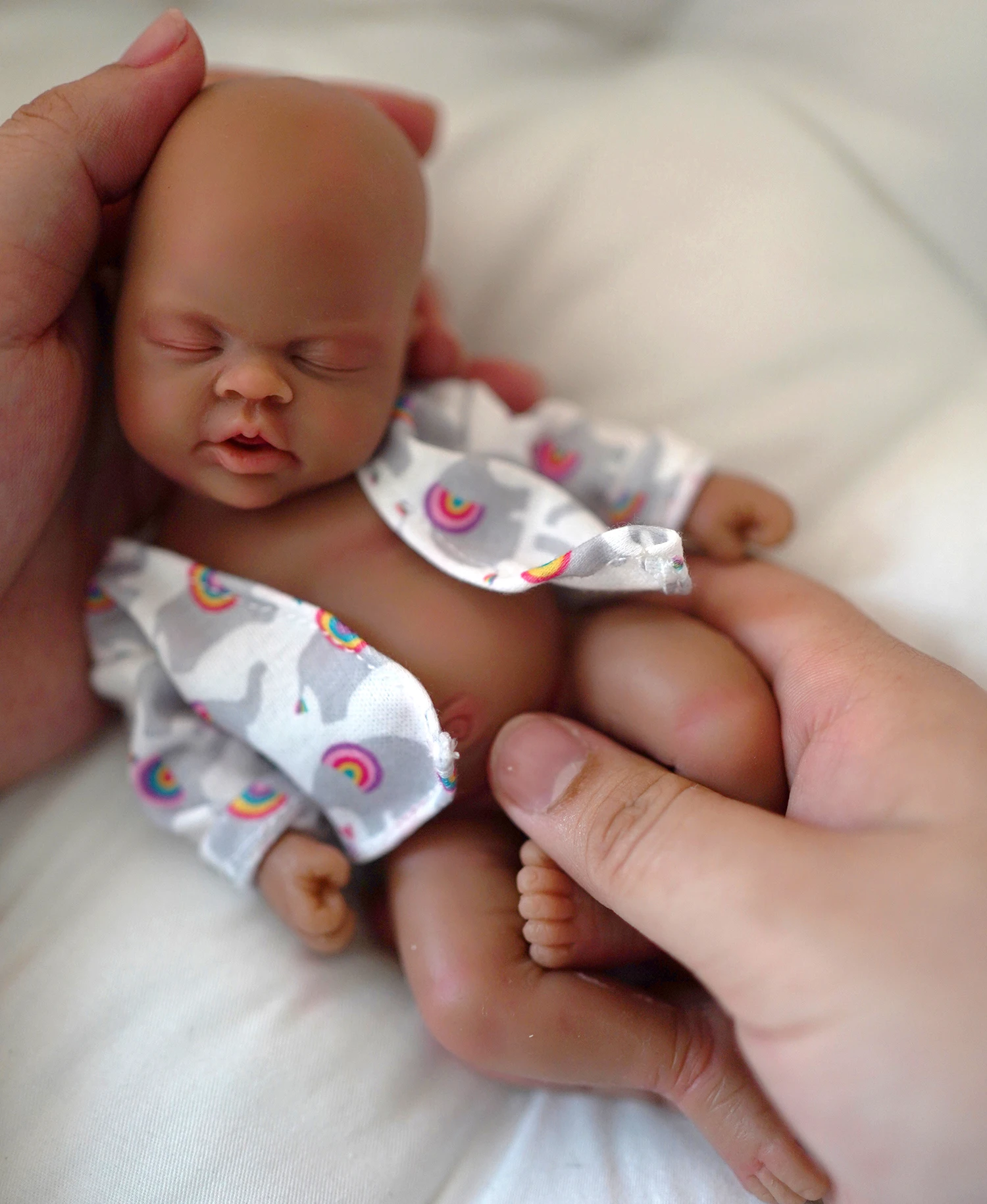 12 Preemie Full Body Silicone 28cm girl boy Black Doll Lifelike Mini Reborn  Doll Surprice Children Anti-Stress - AliExpress