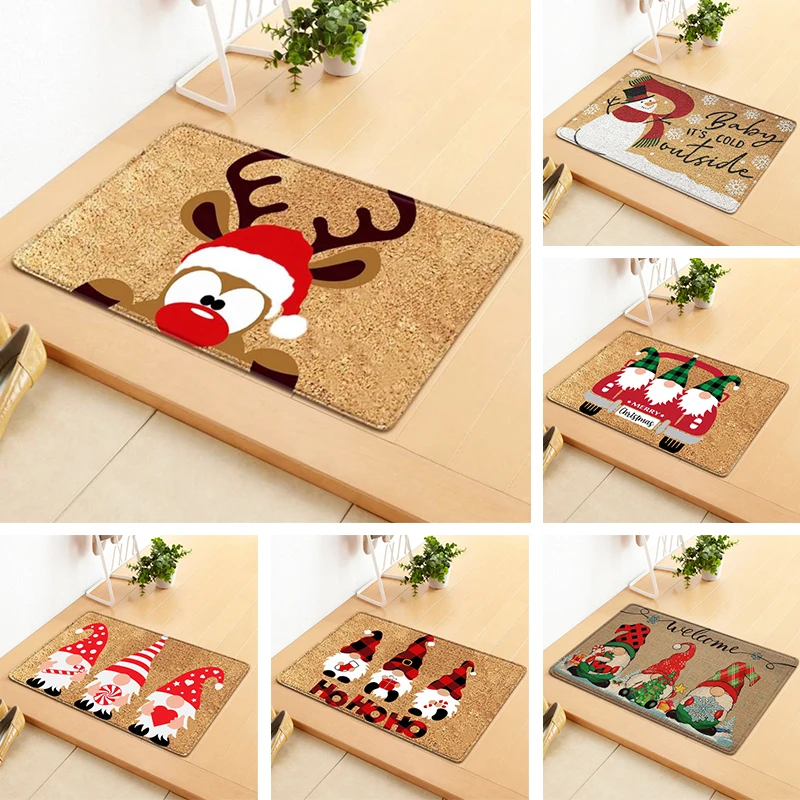 2022 Decorazioni Natalizie Zerbino, Merry Xmas Gnomi Alce Tappeto Indoor Outdoor Ingresso Tappeto Holiday Home Decor Zerbino