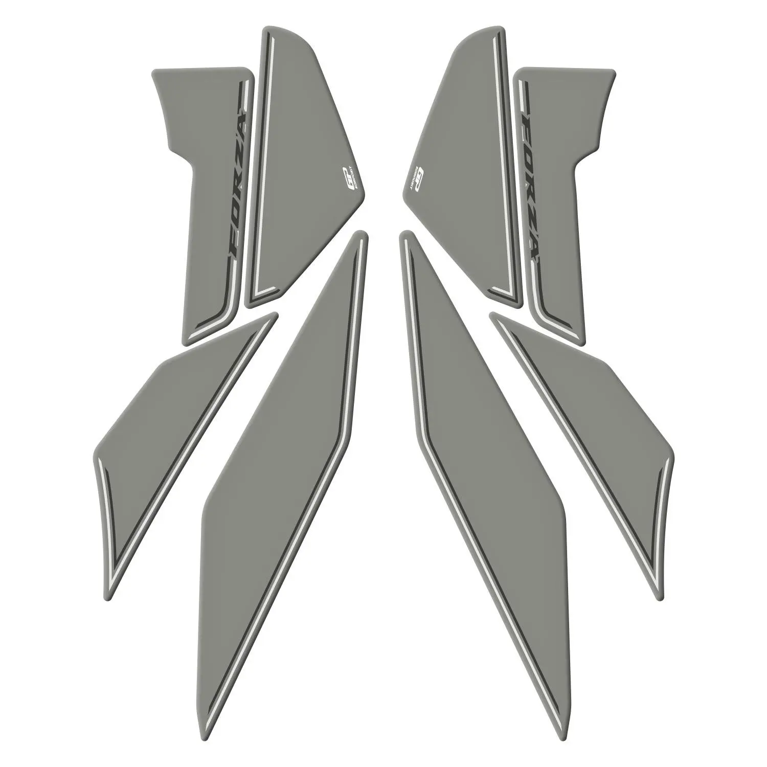 

GP Composite For Forza 250 2018-2022 Compatible Side Strip Lower Leg Pad Gray