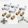 2Pcs Shower Faucet Curved Foot Adjustable Adapter Solid Brass Wall Mounted Replacement Angle Valve Kitchen Bathroom Accessories 2