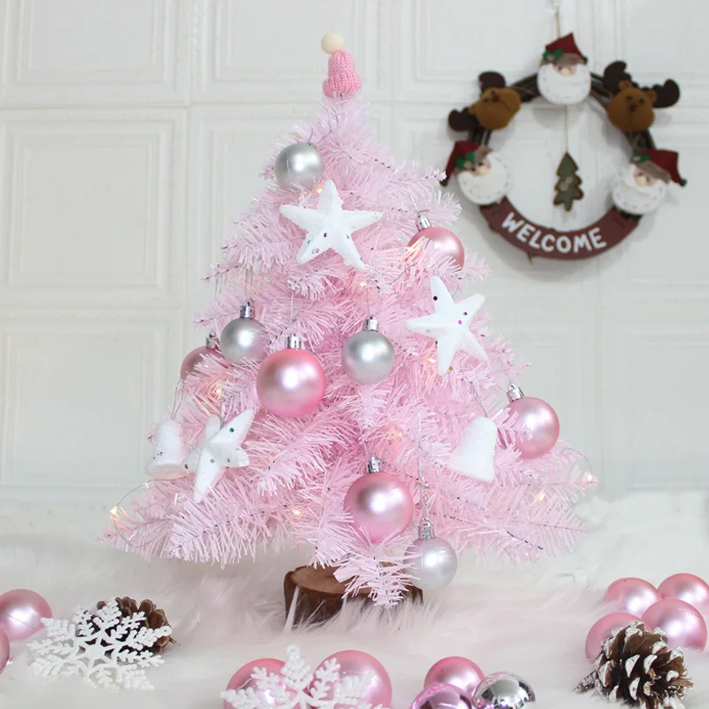

Искусственное украшение для рождественской елки, мини Розовое Перо светильник Deluxe, для нового года, Рождества, дома, офиса, гостиницы, украшение для рождества, 45 см
