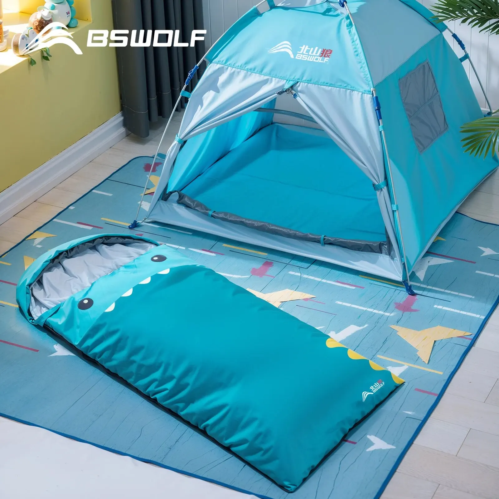 BSWolf Children Cartoon Blanket Camping Sleeping Bag 1PC Bedspread Children Birthday Gifts Animals Sleep sleeping bag