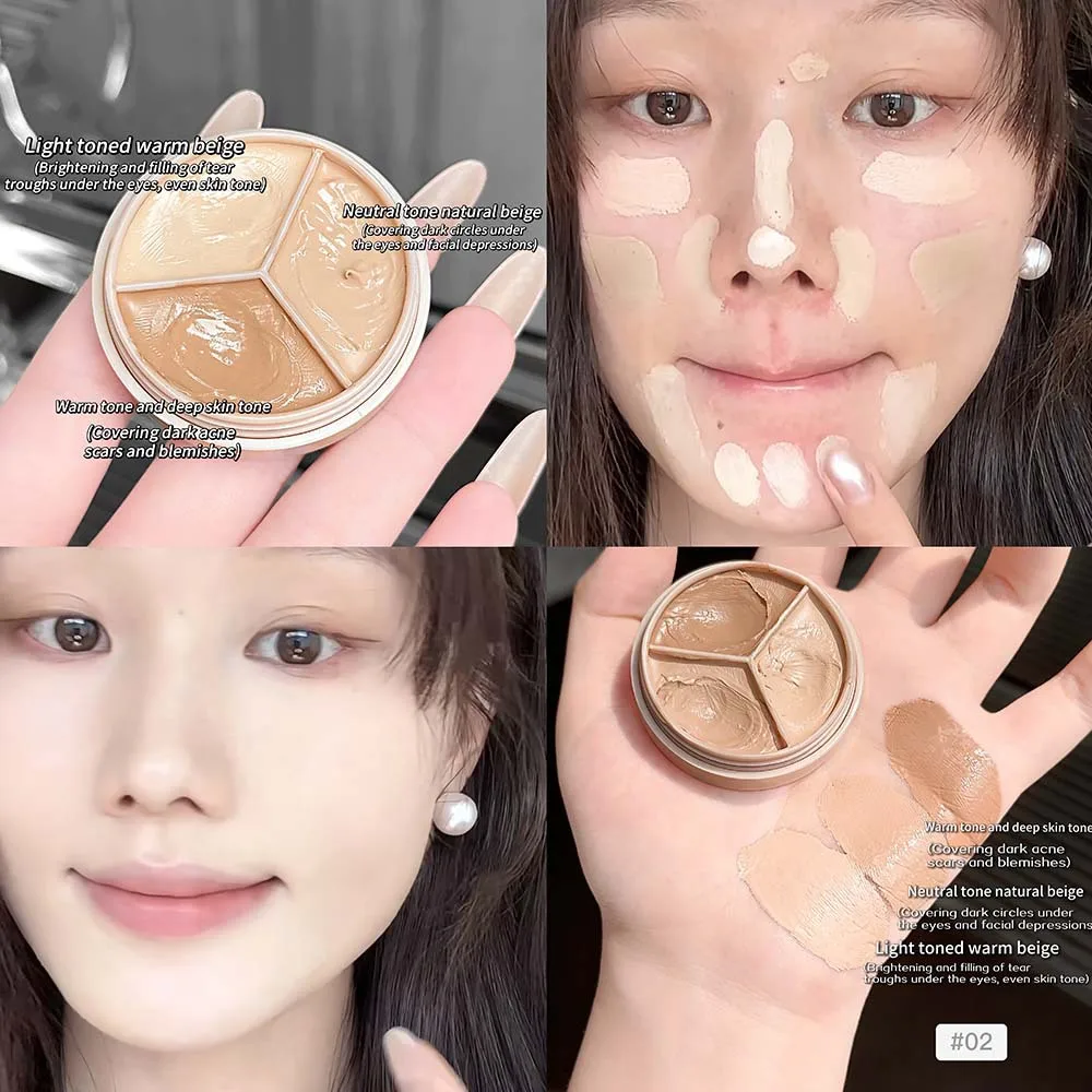 Tei-color Natural Silky Moisturizing Concealer Cream for Flawless Coverage and Radiant Finish