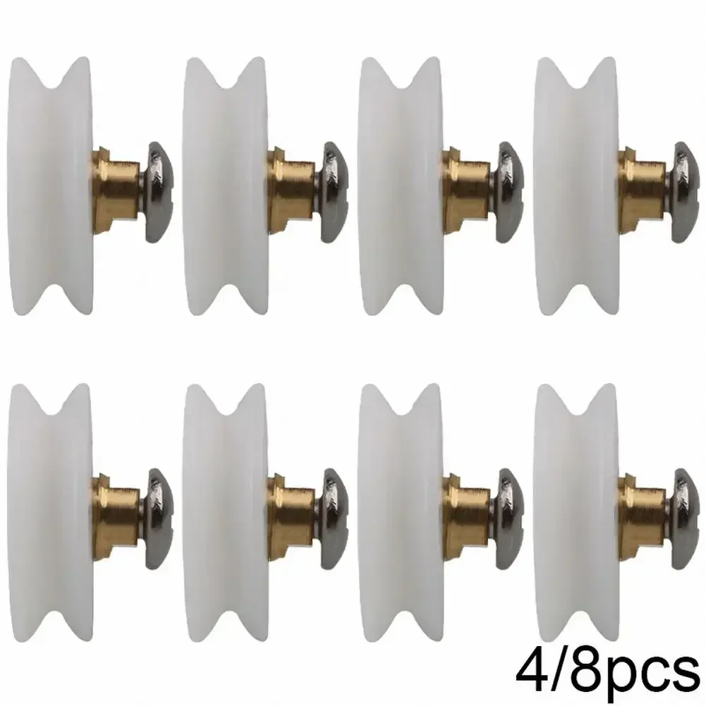8pcs Durable Shower Room Bathroom Door Rollers Shower Runners Part Room Wheels 22mm Accessories shower door rollers shower room pulley shower room rollers shower room accessories
