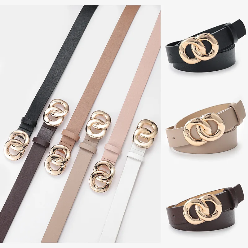 

Cowhide Weave Belt For Women Braid Belt Fashion Newest For Dress Ladies Female Womens Pin Buckle Belt