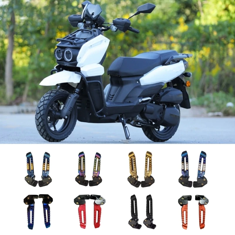 Motorcycle Replacement Foot Pegs Footrest Pedal for 150cc 125cc Pedal Footrests Motorbike Accessories Easy Installation Motorcycle Accessories Motorcycle Footrests