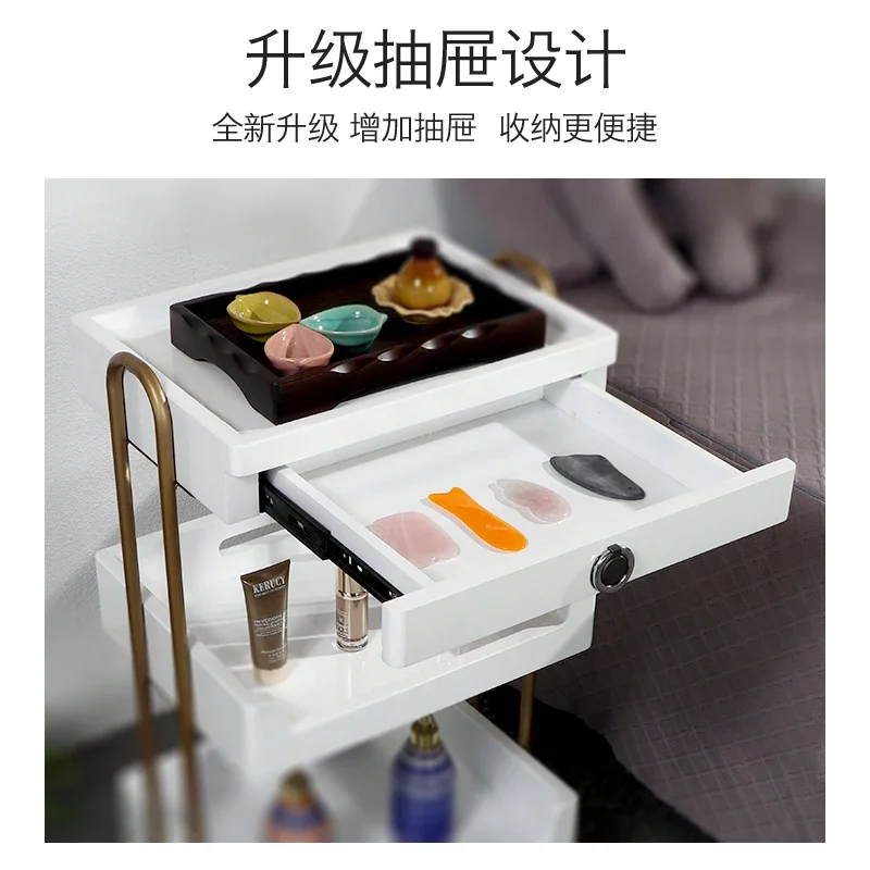 Makeup With Wheels Salon Trolley Beauty Equipment Rolling Cart Salon Trolley Storage Tattoo Furniture W&oacute;zek Salonowy LLST