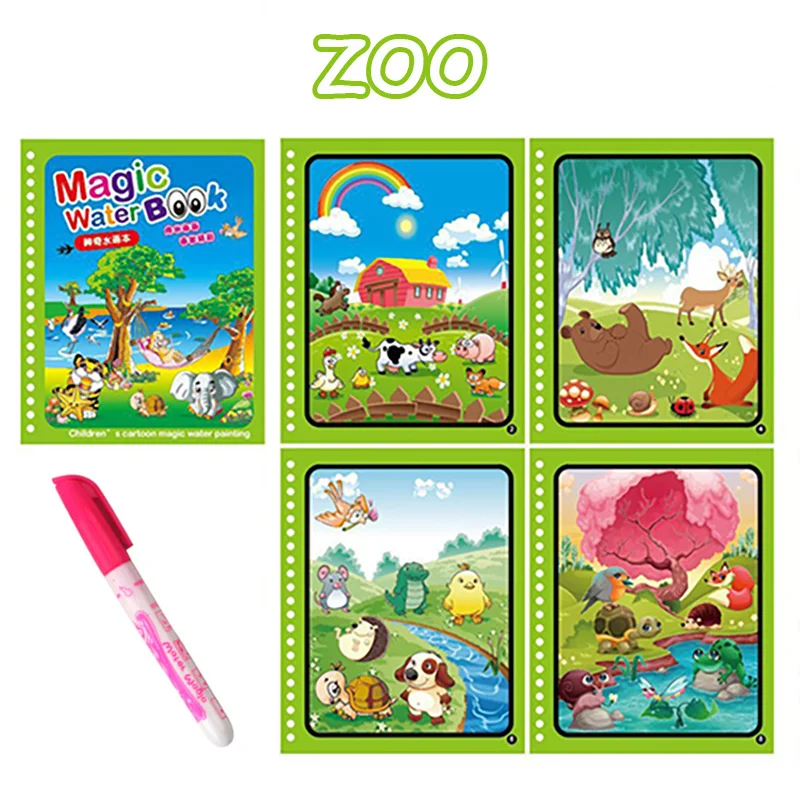 NEW Kids Magic Water Drawing Books Coloring Books Painting Toys for Kids Birthday Christmas New Year Gift for Boys and Girls NEW 6