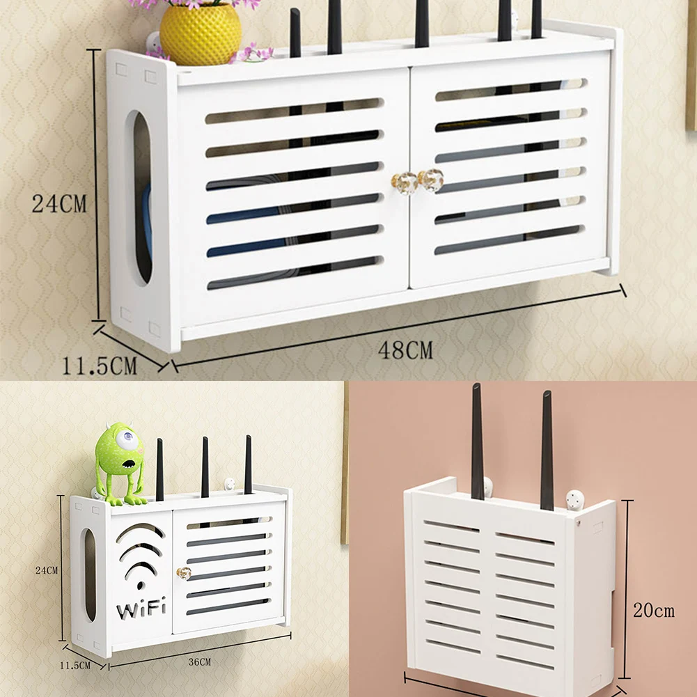 Router Organizer Box Wifi TV Wall Mounted Living Locking Storage Pasta  Container Storage Containers with Lids for Organizing - AliExpress