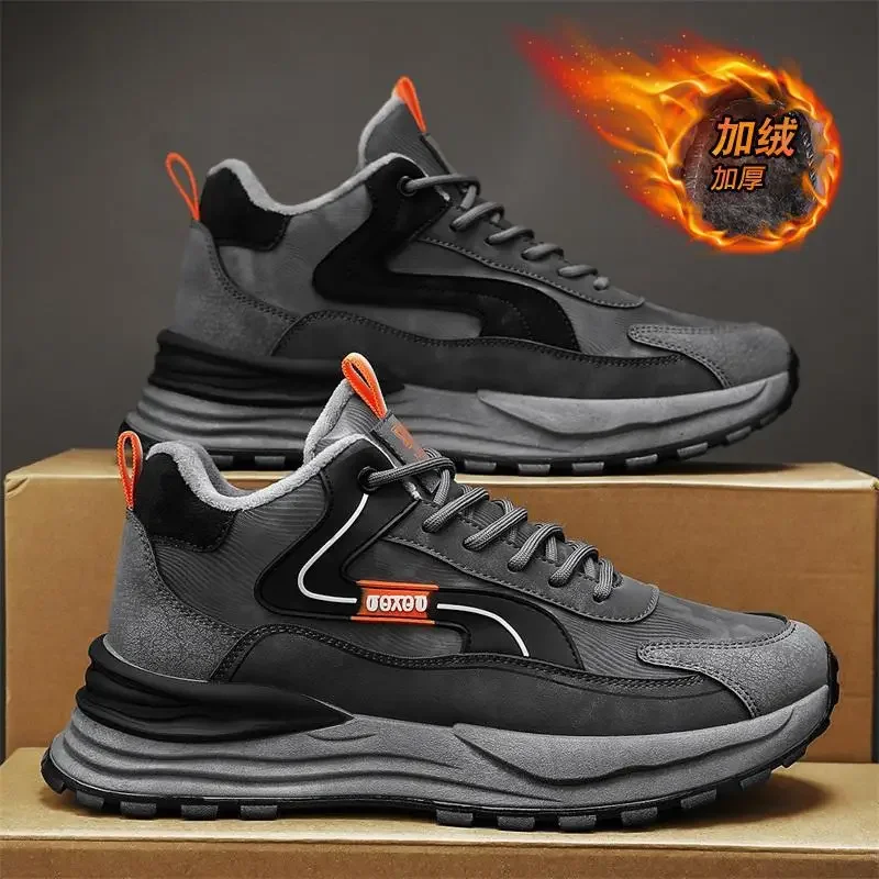 

Men's Winter Warm Camouflage Shoes Wear-Resistant plus Velvet Thick Cotton Shoes Labor Protection Shoes Construction Site Rubber