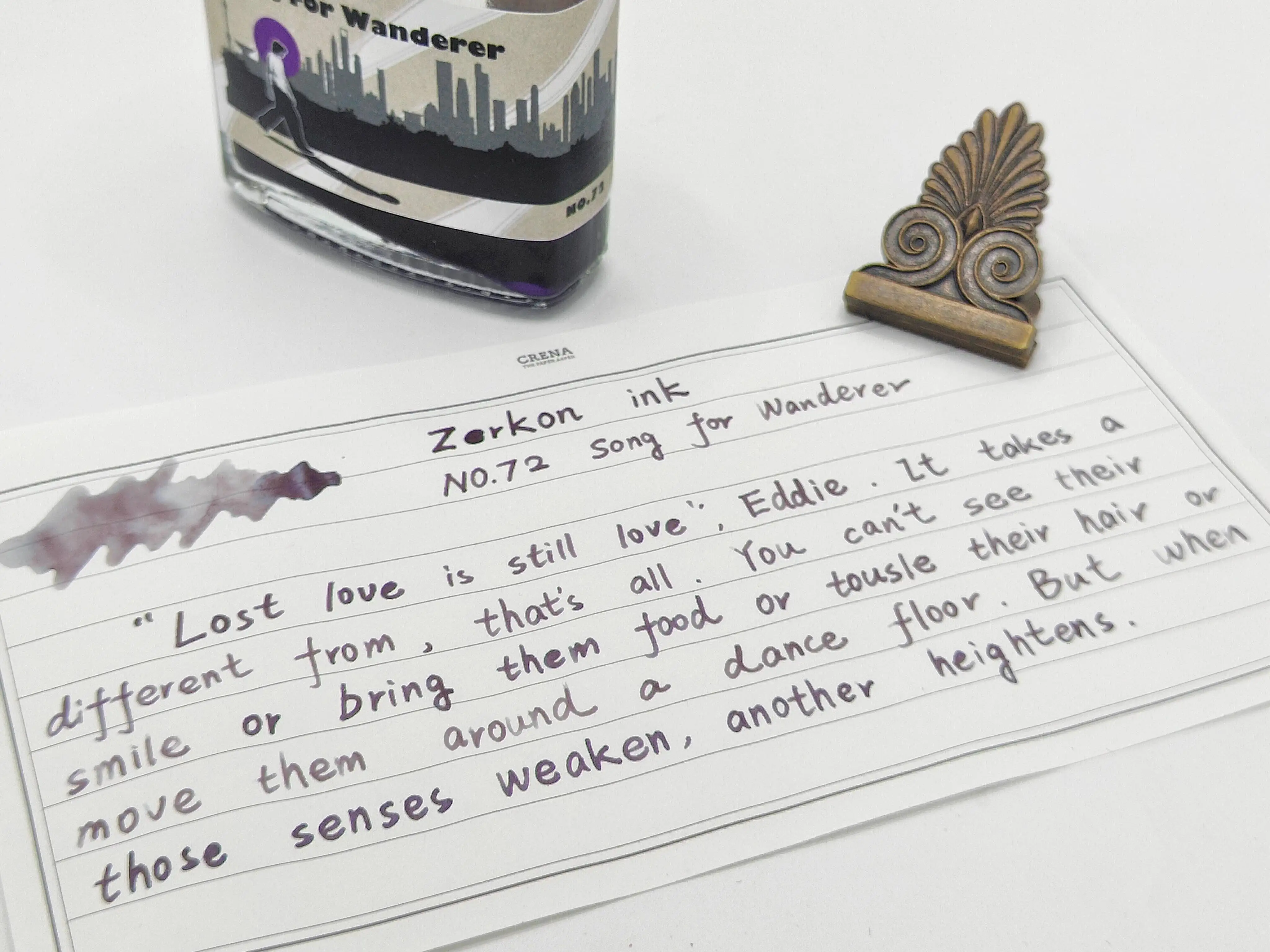 제르콘 잉크 NO.72[방랑자의 노래]핸드아카운트 문구 쉐딩 쉰 잉크