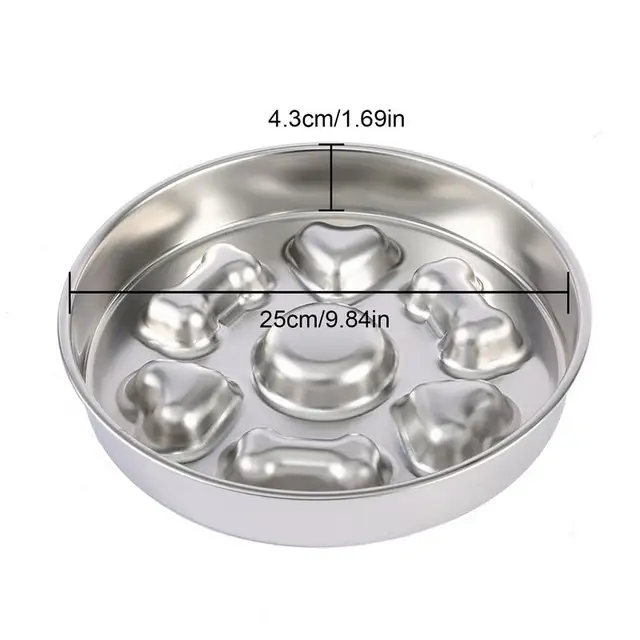 Stainless Steel Slow Feeder Dog Bowl Slow Feed Bowl Pet Stainless Steel Slow Feed Bowl For Dogs Or Cats Slows Down Pets Eating 6