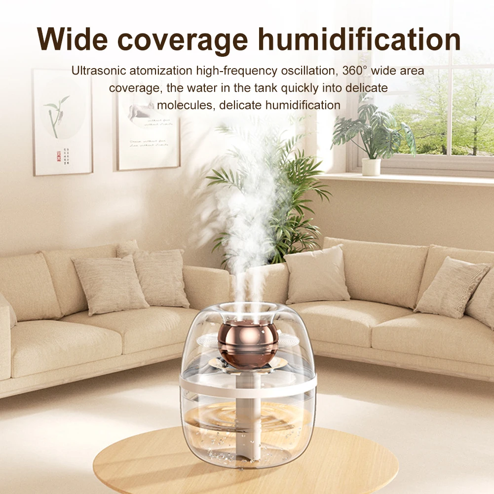 1.8L Air Humidifier with Night Light Double Spray Humidifier Quiet for Home Office