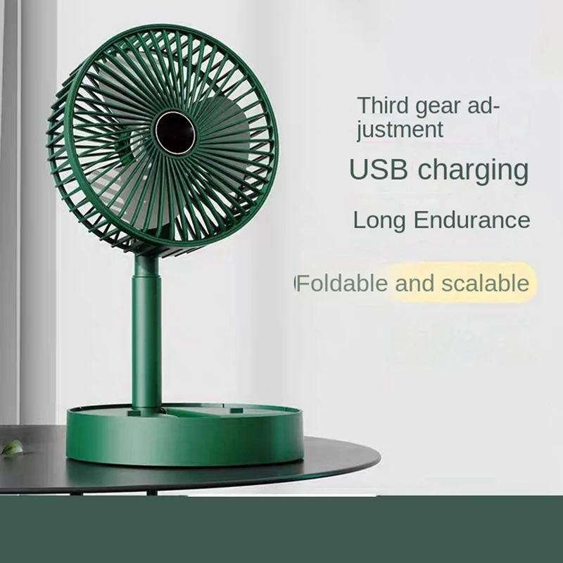 접이식 소형 선풍기 전기 선풍기, USB 충전, 학생 기숙사, 사무실 데스크탑, 음소거, 큰 바람, 캠핑 선풍기