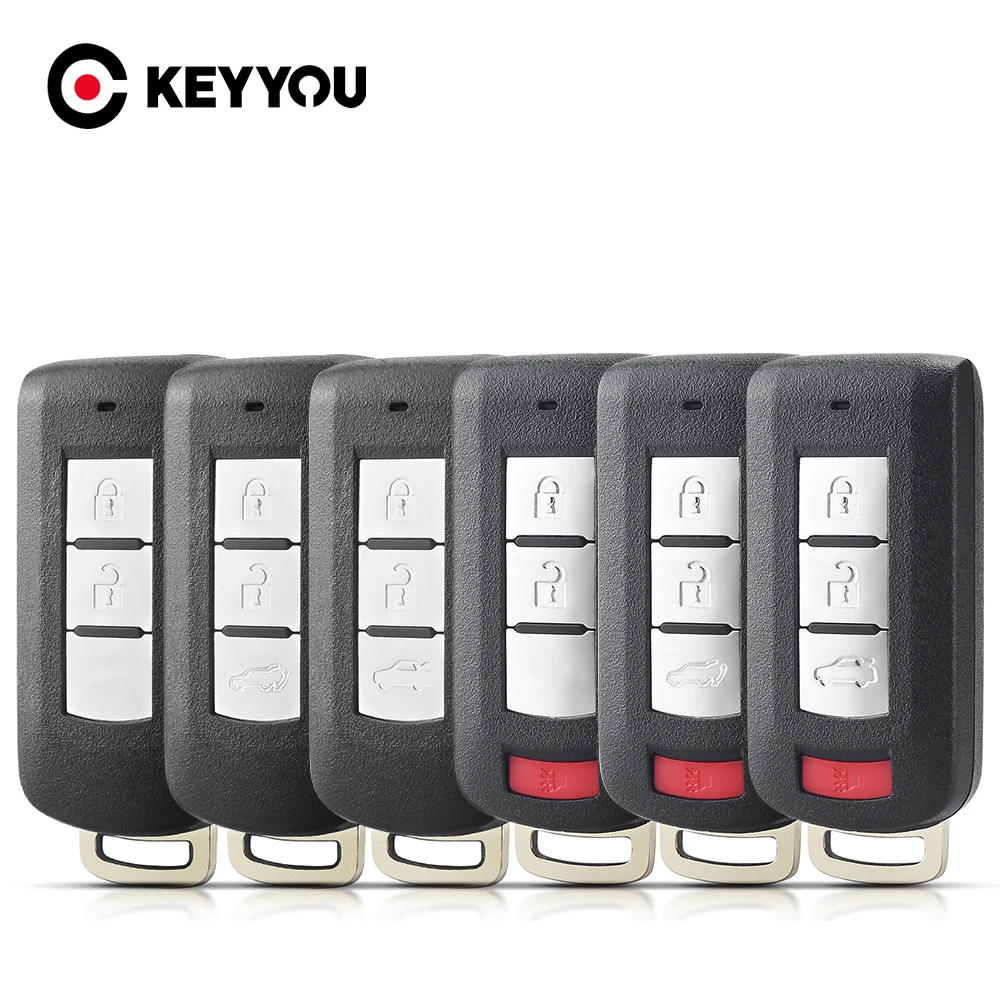 ontto Funda para llave de coche inteligente compatible con Mitsubishi Outlander PHEV Pajero Delica D5 Eclipse Cross para Nissan Cuero Llavero