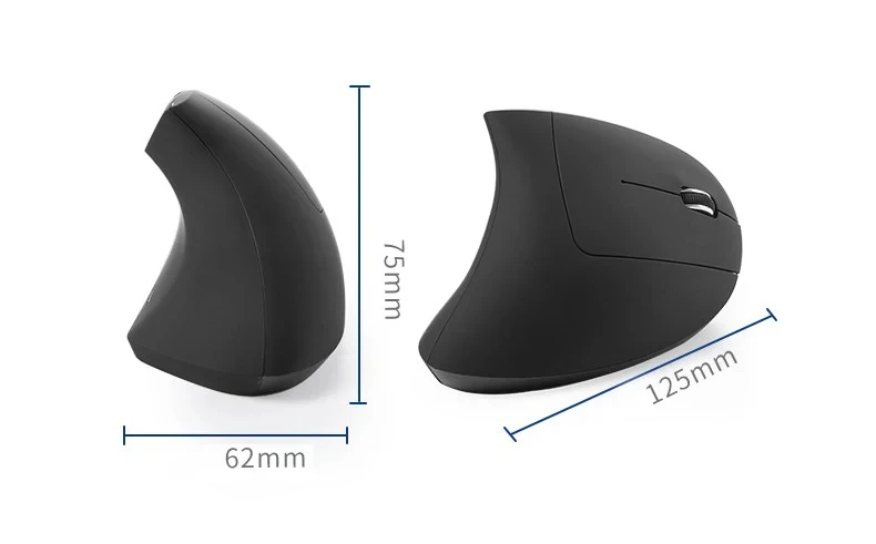 Mouse da gioco verticale ergonomico wireless ricaricabile ottico 2.4G per computer PC, laptop e desktop con connessione USB._voghion.com
