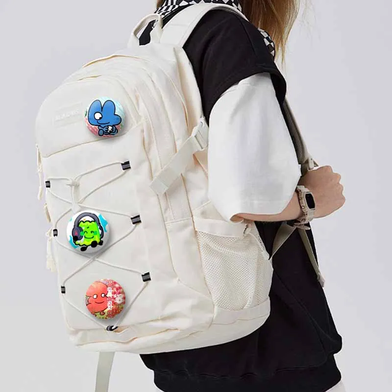 Custom BFDI Battle for Dream Island Game Button Brooch Cute Funny Cartoon Pins Backpack Jacket Lapel Badge Jewelry Friend Gifts