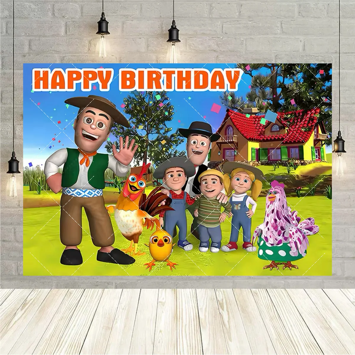 Green Grass Farm Party Decoration Backdrop for Kids' Birthday or Baby Shower