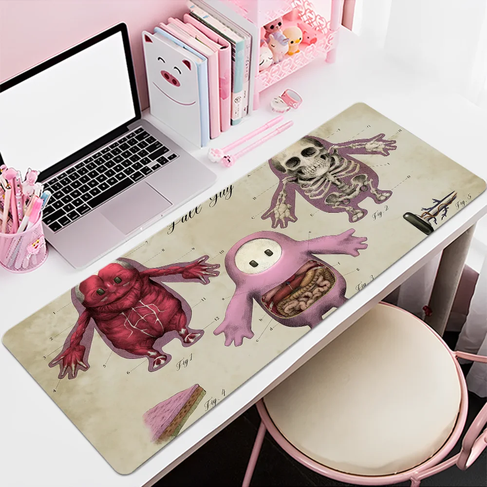 

Game F-Fall Guys Mousepad 80x30cm XL Lockedge Office Computer Desk Mat Table Keyboard Big Mouse Pad Laptop Cushion Bedroom