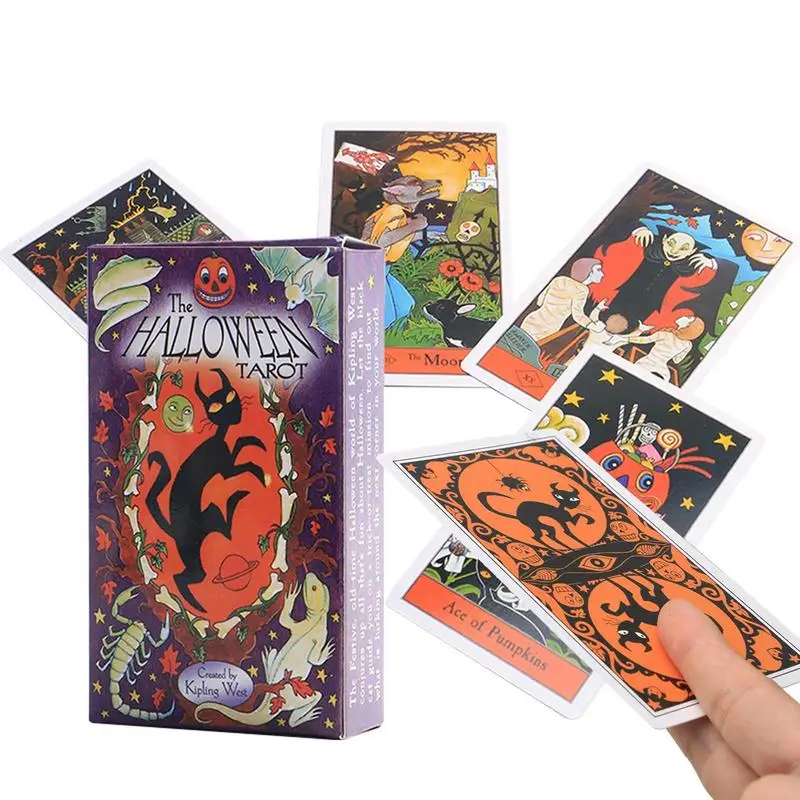 

The Most Popular Tarot Deck Cards Set 78 Card The Halloween Tarot Cards Games And Guidebook For Witch Divination Game