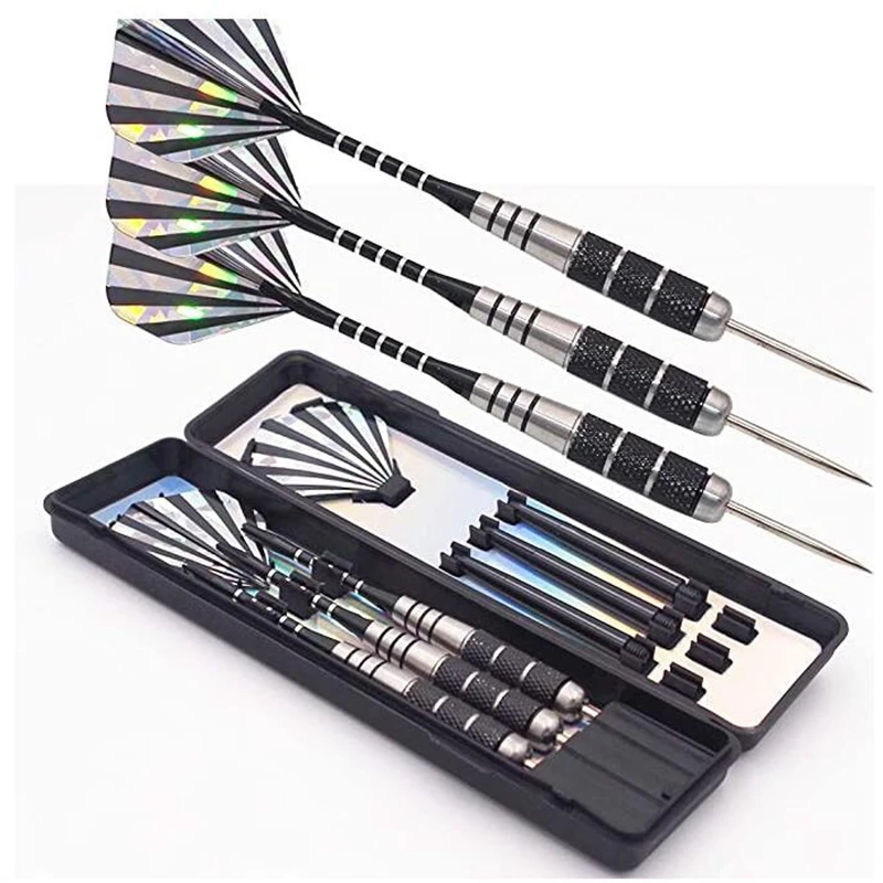 22g 3pcs Professional Safe Steel Tip 2BA Darts with Carry Case Brass Barrel Aluminum Shaft (4 Colors)+Flights Steel Needle Darts 3pcs telescopic poster stand t type advertising rack stainless steel display stand for store supermarket hollow t type