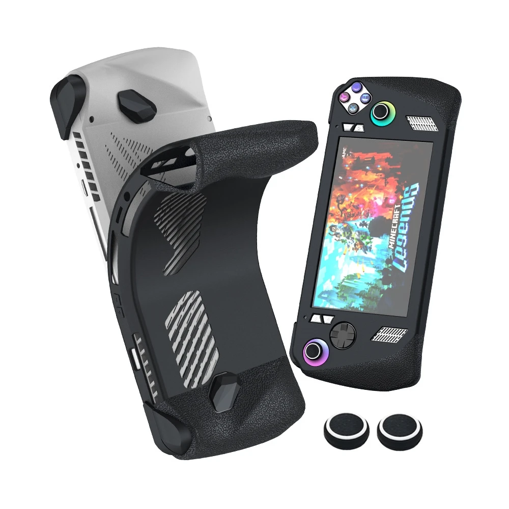 

For rog ally game console silicone case + rocker cap for rog ally console drop protection case accessories