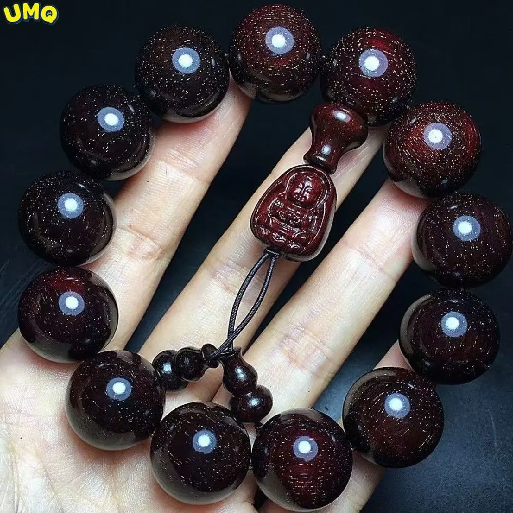 

Natural Authentic Indian Rosewood Filled with Venus 2.0 Hand Strings Old Material Men's and Women's Bracelets 108 Buddha Beads S