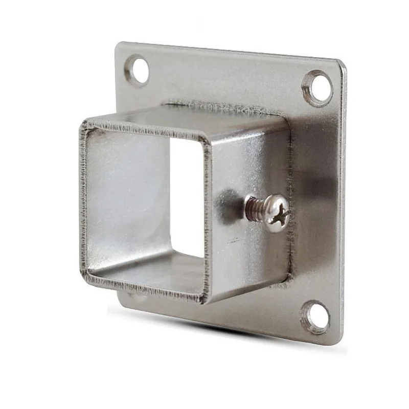 Tubo Quadrado Tubo Suporte Display Rack Roupas Rack Acessórios Flange Assento 25 mm 30 mm Pcs