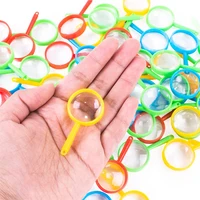 5/10pcs Mini 2" Magnifying Glasses Plastic Pocket Children Detective Explorer Crafts Colorful Party Favors Toys Gifts for Kids 2