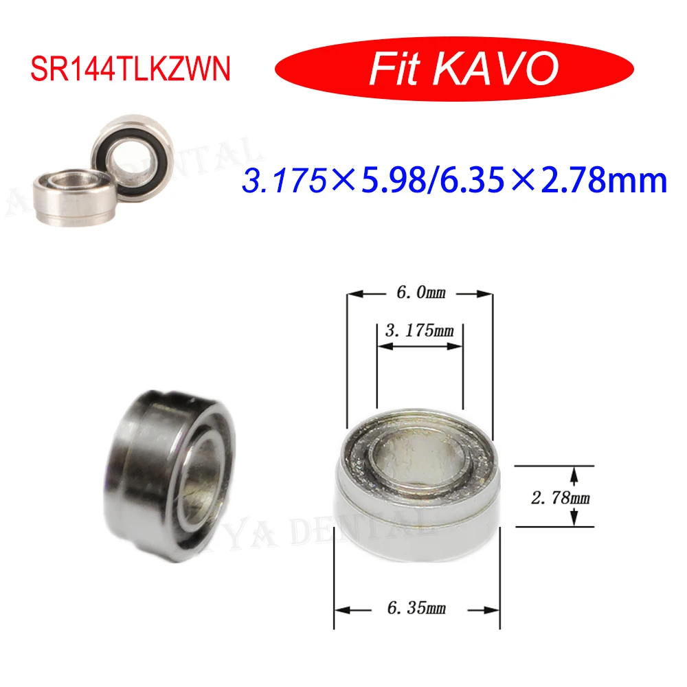 

Dental Bearings Dental Handpiece Ball Bearings Fit KAVO High Speed Handpiece Dental Instruments 3.175x6.35x5.98x2.78mm 10/5pcs