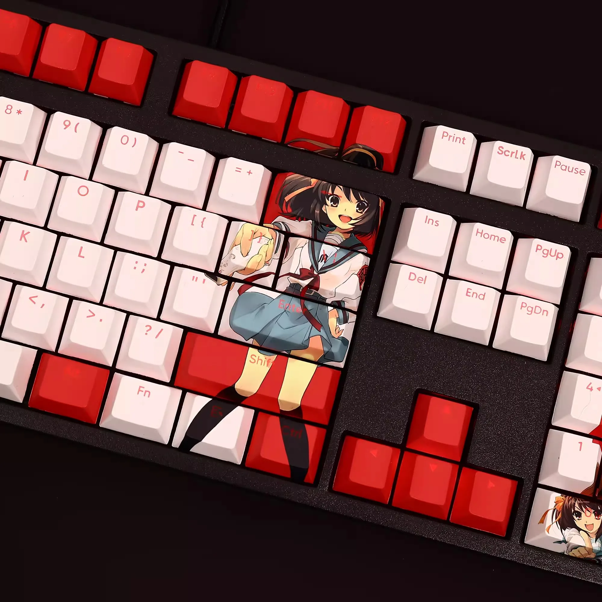 ★haruhi★ 108 Keys/set Suzumiya Haruhi Keycap PBT Backlit Keycaps