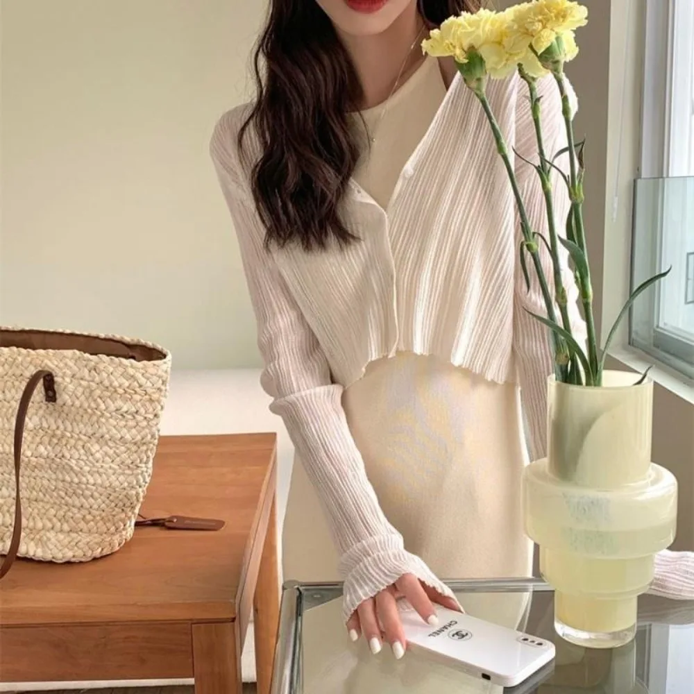 Polyester Summer Hollow Out Blouses for Women Beach Vacation