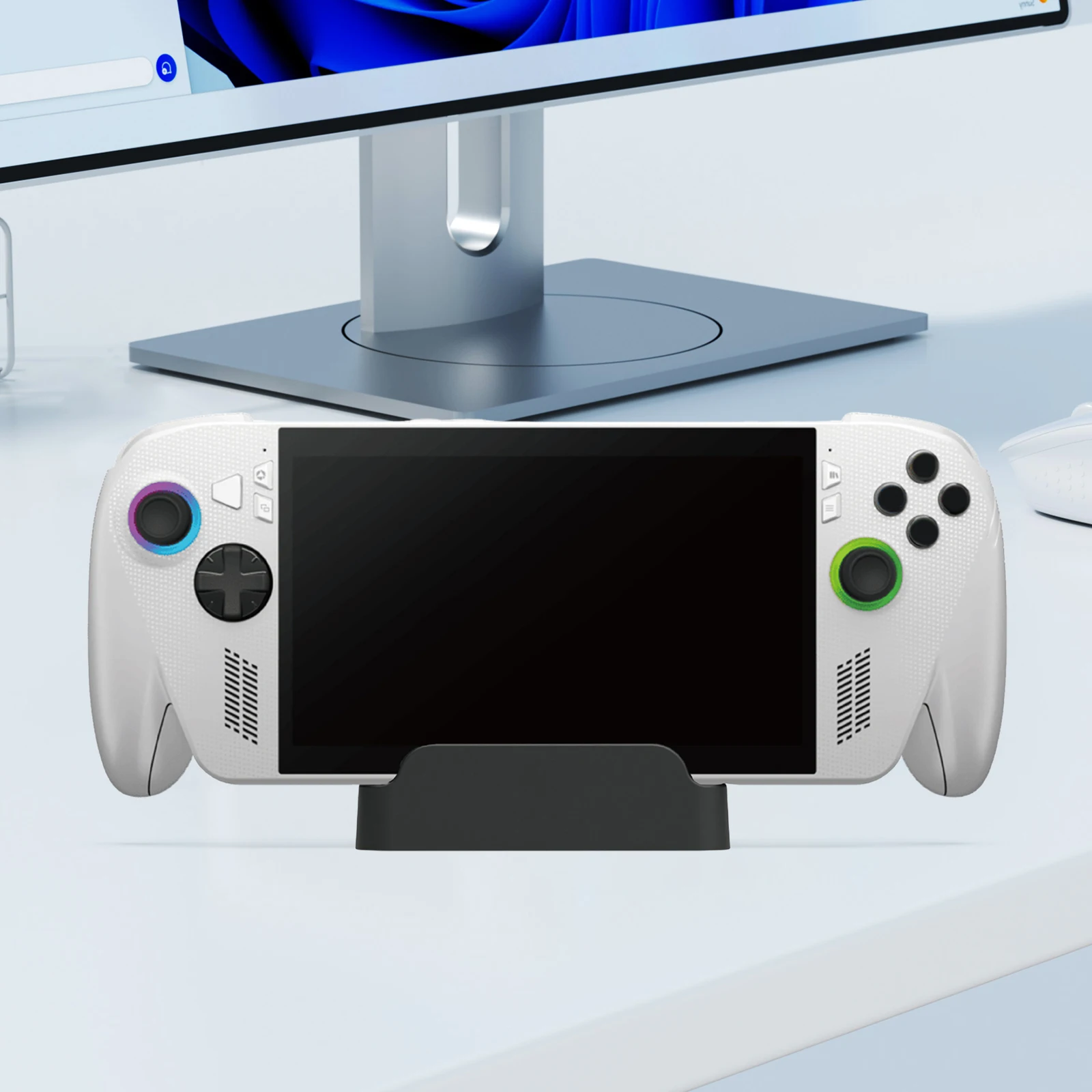 Supporto da Tavolo con Pad in Silicone Antiscivolo per Console di Gioco Portatile ROG Xbox Ally/X e Accessori - immagine 2