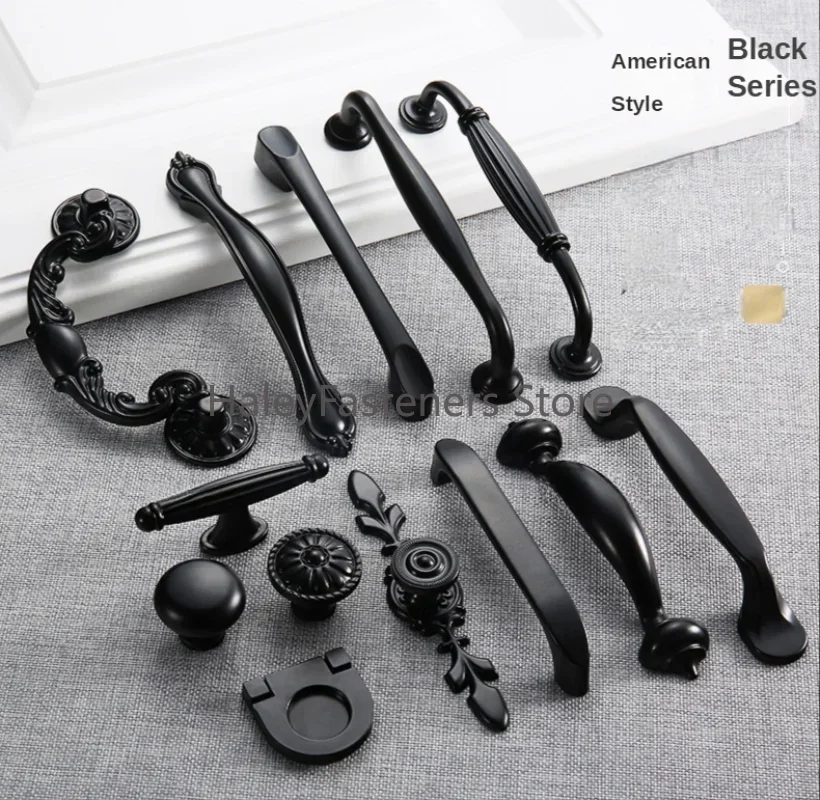 Furniture Handles Aluminum Flower Knobs Handles for Drawers American Style 2