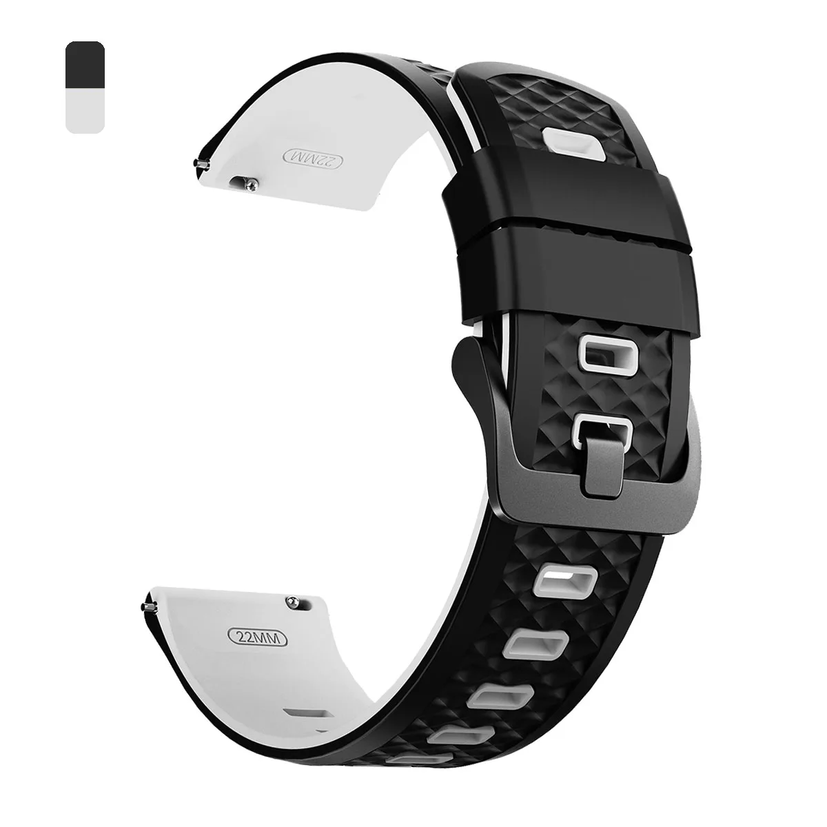 Versatile Silicone Watch Band - 22mm Adjustable Sport Strap