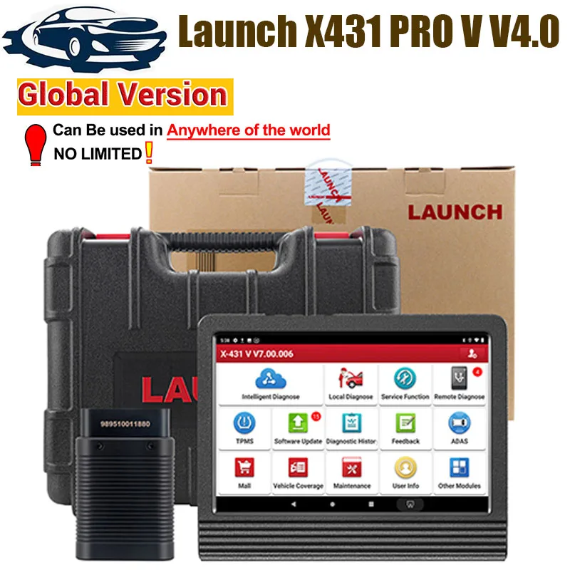 

LAUNCH X431 V V4.0 Pro Car Diagnostic Tools Auto OBD2 Scanner Full System ECU Coding Active Test Guide Function Free Shipping