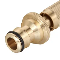1/4 High Pressure Washer Shower Car Wash Water Gun Household Brush Car Watering Nozzle In-line Type Copper 2