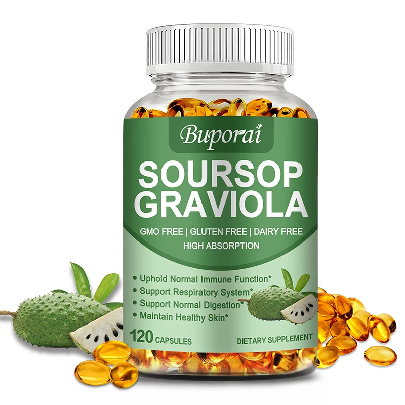Soursop Supplement Soursop Graviola Capsules Promotes Cellular Health Relieves Stress and Improves Mood