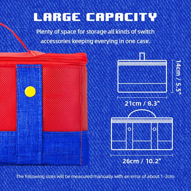 Large Protective Carrying Case for Nintendo Switch 2 OLED, Travel Storage Bag for Accessories 5