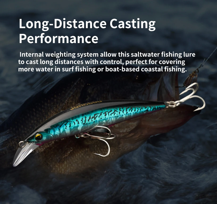Schwerer 30g 46g Meeresfischköder Ultra-Langwurf-Sinking-Minnow Künstlicher Hartköder Seebarsch-Köder – Detail 9