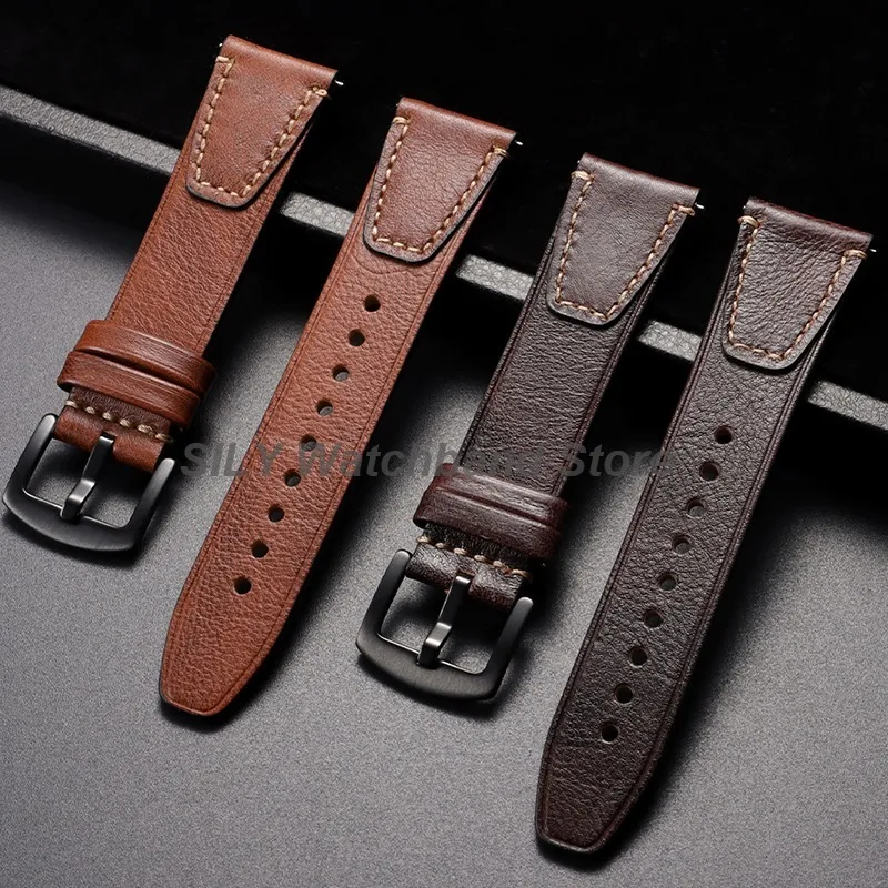 Premium Leather Watchband - Quick Release Strap