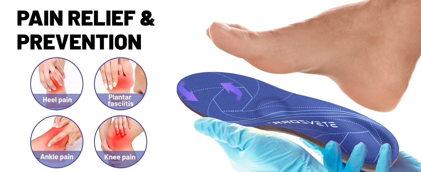 iFitna Orthopädische Sport-Einlegesohle für Herren und Damen, Plantarfasziitis-Linderung, Plattfüße, hohe Fußgewölbeunterstützung, Fersenschmerzen, orthopädische Einlegesohle – Detail 8