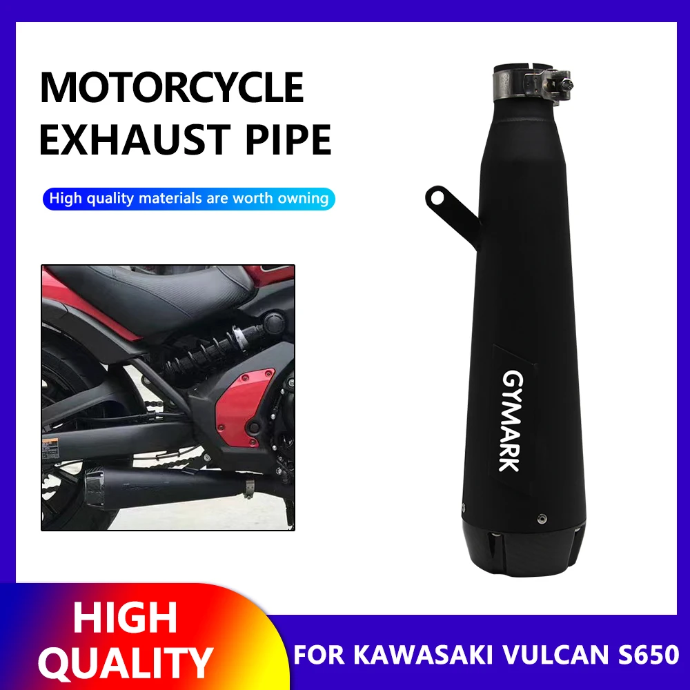 

Exhaust Pipe for KAWASAKI Vulcan 650 Motorcycle Exhaust Pipe Black Rear Modified Exhaust S650 Accessories Latest Style