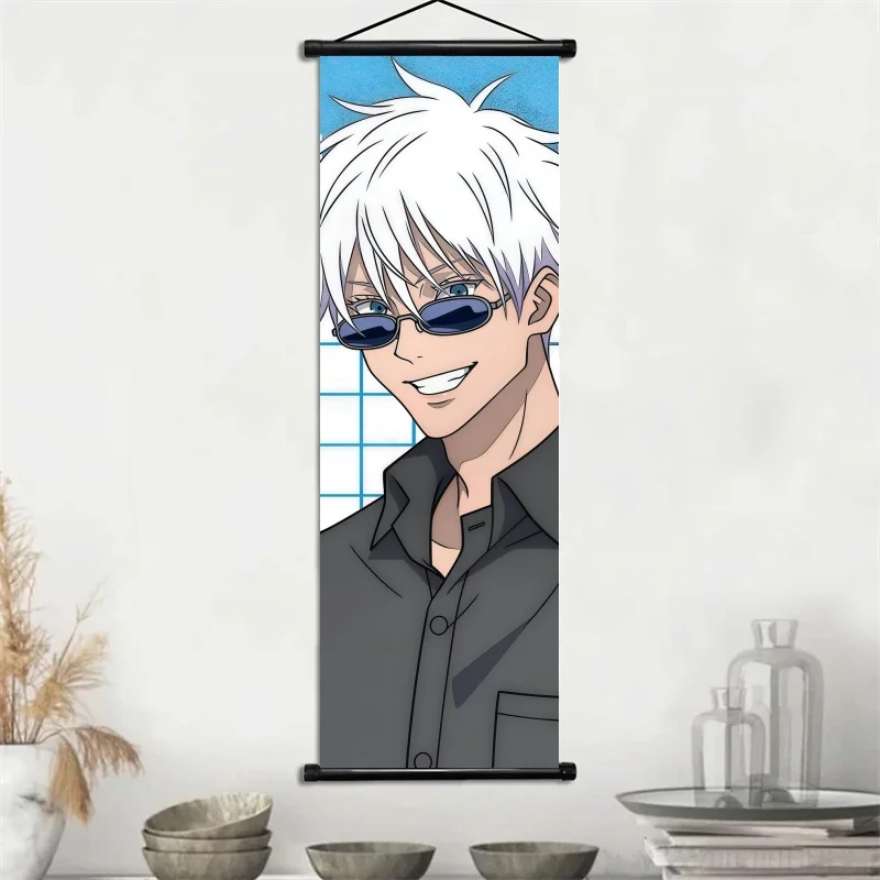 Jujutsu Kaisen Anime Art Fabric Wall Hanging Scroll Decor